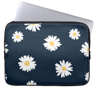 Capa Para Notebook Daisy On Blue Pattern