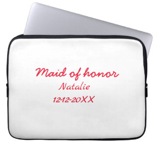 Capa Para Notebook Dama de honra adicionar nome data ano texto