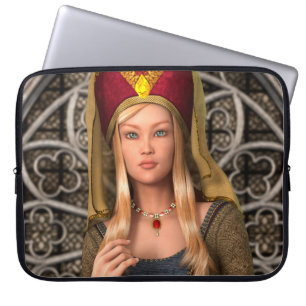 Capa Para Notebook Dama Medieval