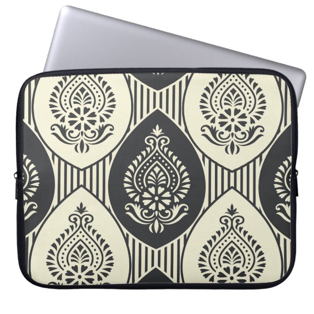 Capa Para Notebook Damasco asiático tradicional, padrão uniforme (Frente)