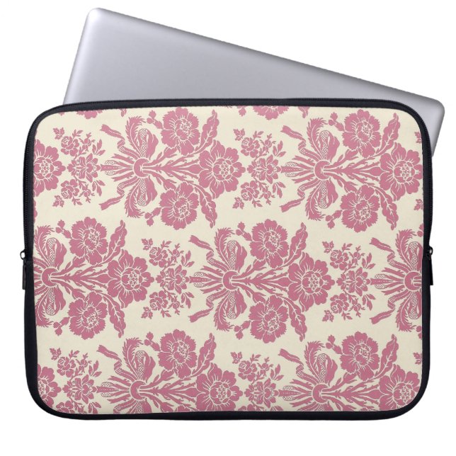 Capa Para Notebook Damasco cor-de-rosa feminino (Frente)