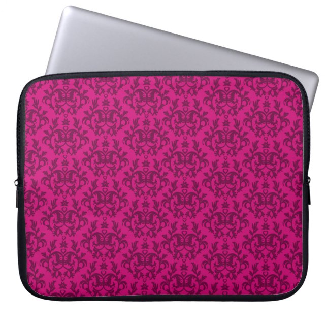 Capa Para Notebook Damasco "Kangaroo Paw", laptop rosa-escuro (Frente)