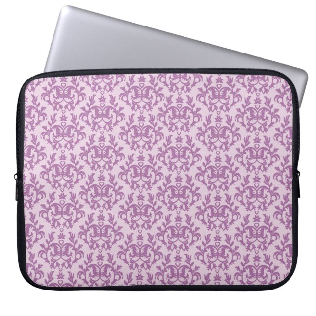 Capa Para Notebook Damasco "Kangaroo Paw", laptop roxo (Frente)