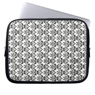 Capa Para Notebook Damasco preto e branco