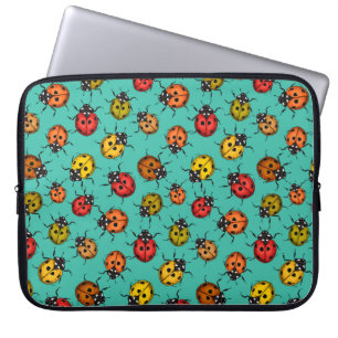 Capa Para Notebook Damascos coloridos em turquesa