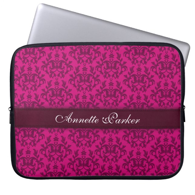 Capa Para Notebook Damask "Kangaroo Paw" chamado caixa de laptop rosa (Frente)