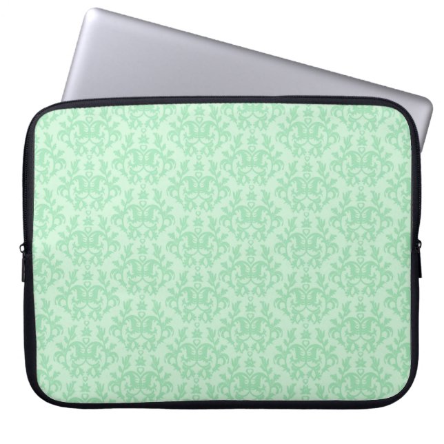 Capa Para Notebook Damask "Kangaroo Paw", laptop verde da casa (Frente)