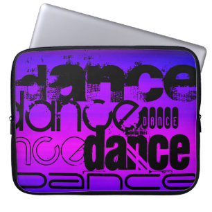 Capa Para Notebook Dança; Azul violeta vibrante e magenta