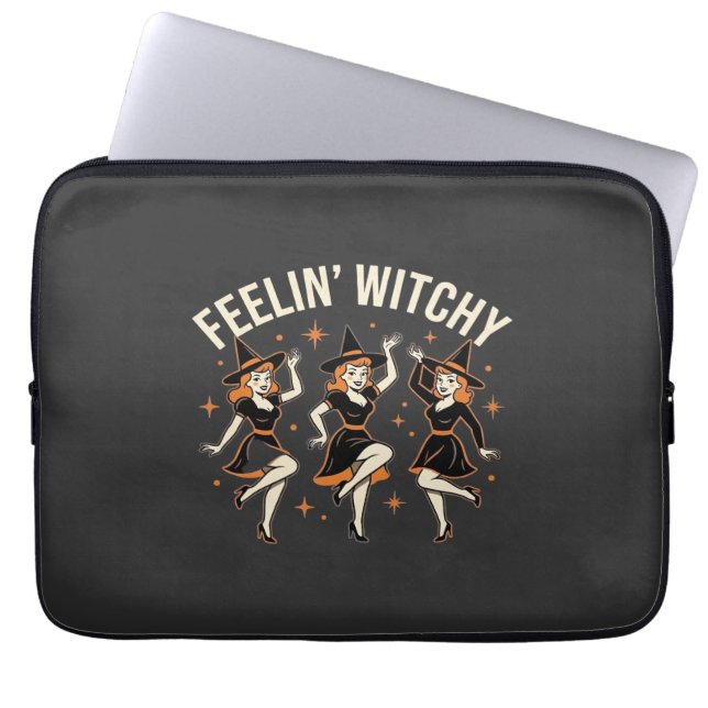 Capa Para Notebook Dança de Bruxa de Halloween Feelin’ Witchy (Frente)