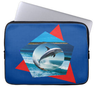 Capa Para Notebook Dança De Golfinho Nas Ondas, Bolsa de laptop