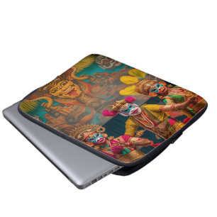 Capa Para Notebook Dançarinos Máscaras Balineses Indonésios