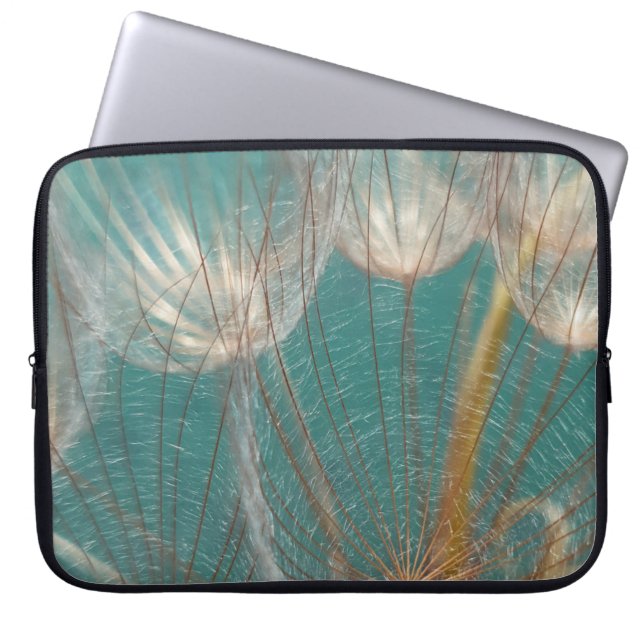 Capa Para Notebook Dandelion branco em fotografia fechada (Frente)