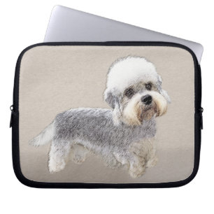 Capa Para Notebook Dandie Dinmont Terrier pintando pintura original d
