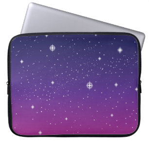 Capa Para Notebook Dark Purple Starry Night Sky