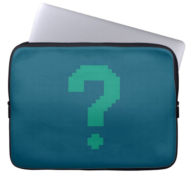 Capa Para Notebook Dark Teal Question Mark (Frente)