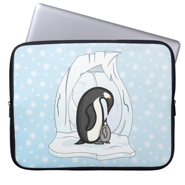 Capa Para Notebook Davin e Annie, a Bolsa de laptop dos Pinguins (Frente)