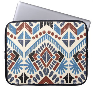 Capa Para Notebook De etnia tribal. Ilustração desenhada manualment