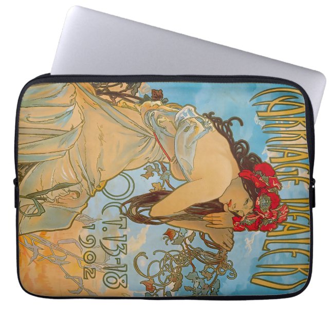 Capa Para Notebook Dealers de carruagem por Alphonse Mucha (1902) (Frente)