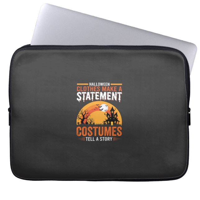 Capa Para Notebook Declaração de Fantasias de Halloween Projeto Casa  (Frente)