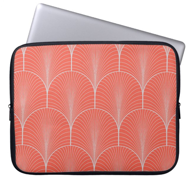 Capa Para Notebook Deco de arte de cinza vermelha, papel de parede de (Frente)