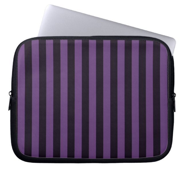 Capa Para Notebook Decor de faixas verticais púrpuras (Frente)