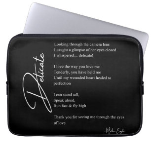 Capa Para Notebook Decor de Poster de Arte de Poesia de Amor Delicado