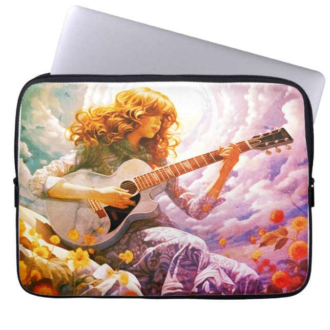 Capa Para Notebook Dedilhando meu violão na tempestade  (Frente)