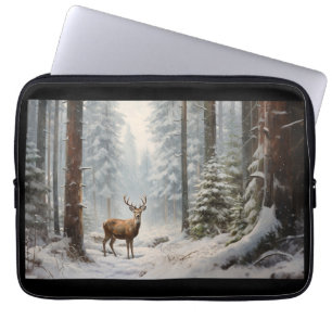 Capa Para Notebook Deer In Winter Eletrônicos Bag