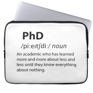 Capa Para Notebook Definição de Dicionário Engraçado PhD