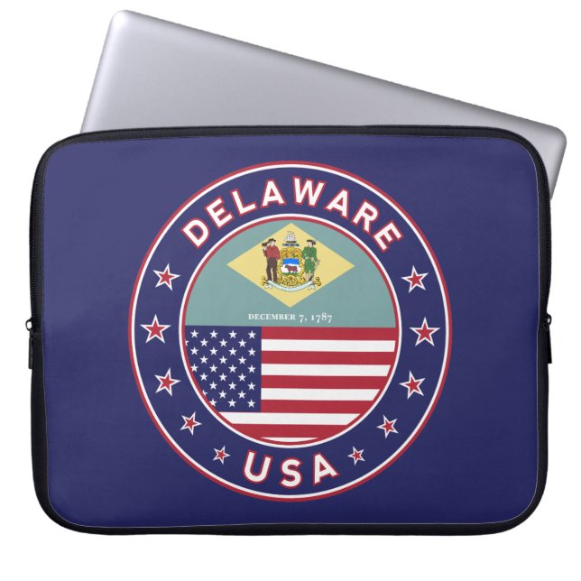 Capa Para Notebook Delaware, t-shirt Delaware, adesivo Delaware (Frente)