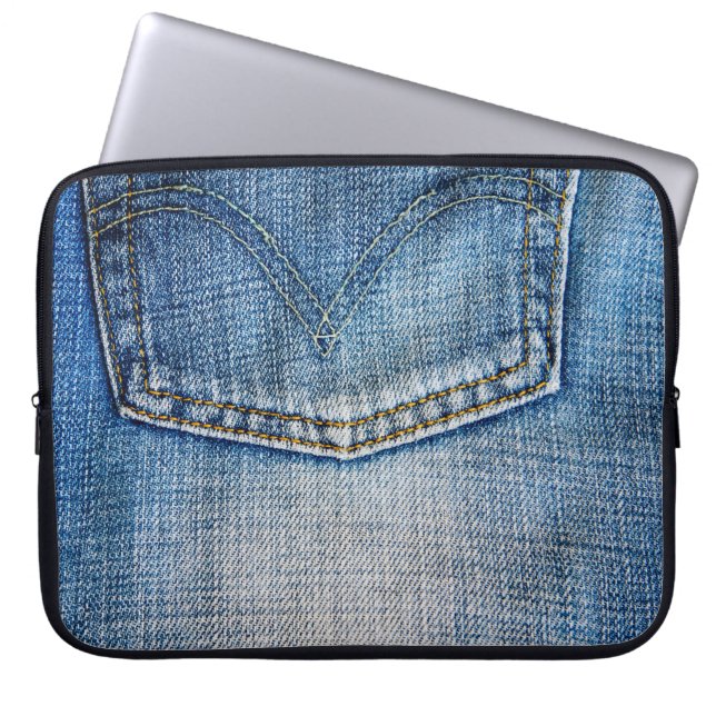 Capa Para Notebook Denim azul (Frente)