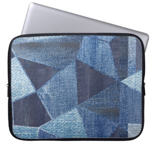 Capa Para Notebook Denim Urban: Patchwork Disparada.