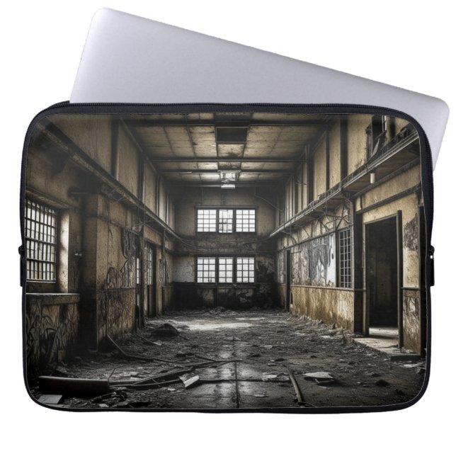 Capa Para Notebook Dentro de uma Estação Abandonada (Frente)
