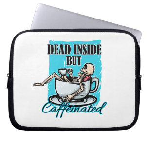 Capa Para Notebook Dentro morto, Mas Esqueleto Cafeinado Que Ama Cafe