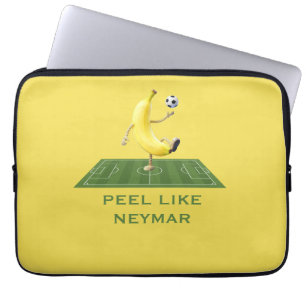 Capa Para Notebook Descasque Como um Campeão Banana de Futebol Engraç