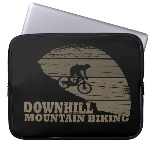 Capa Para Notebook Descida de bicicleta de montanha (Frente)