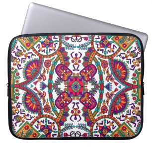 Capa Para Notebook Descrição tradicional da arte popular,étnica,fundo