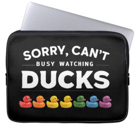 Capa Para Notebook Desculpe, não posso, estou ocupado assistindo pato