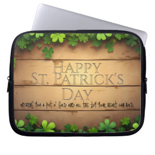 Capa Para Notebook Desejos de sorte no dia de São Patrício 🍀
