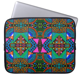Capa Para Notebook Desenho de arte africano. Padrão asteca sem costur