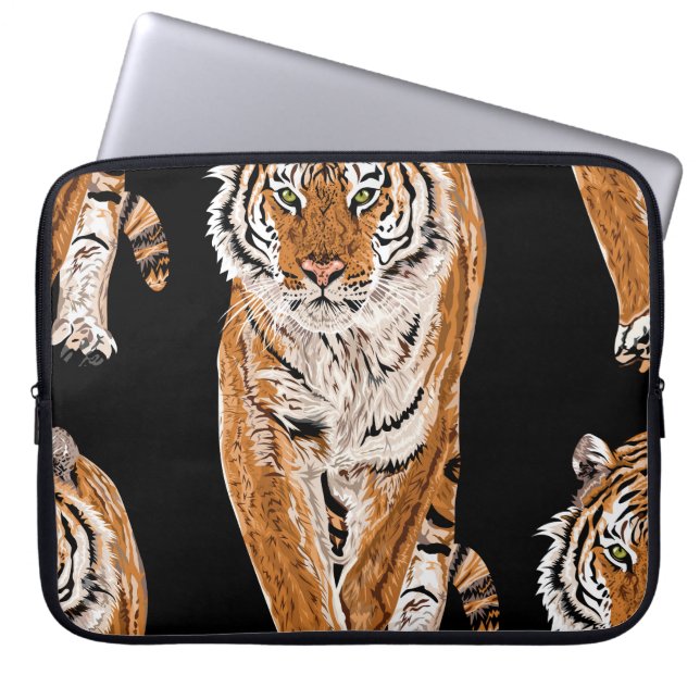 Capa Para Notebook Desenho de Bengala Tiger: Impressão em Animais Vin (Frente)