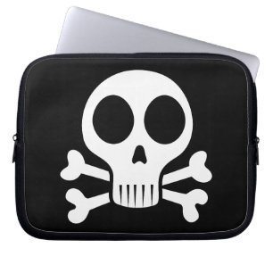 Capa Para Notebook Desenho de Caveira Pirata