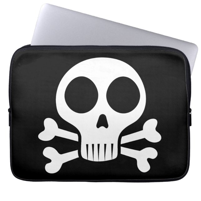 Capa Para Notebook Desenho de Caveira Pirata (Frente)