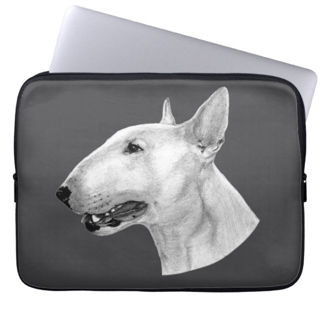 Capa Para Notebook Desenho de lápis Bull Terrier (Frente)