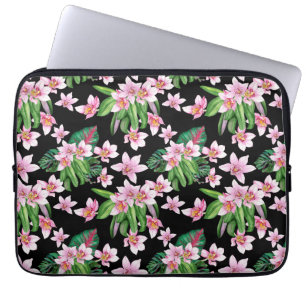 Capa Para Notebook Desenho de Orquídeas em Aquarela 27
