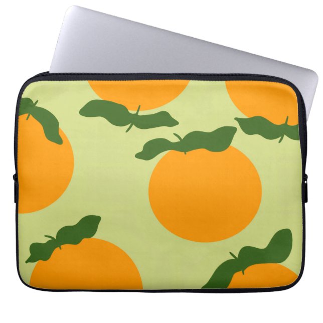 Capa Para Notebook desenho de padrão laranja (Frente)