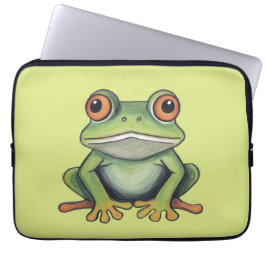 Capa Para Notebook Desenho de sapo com lápis de cor