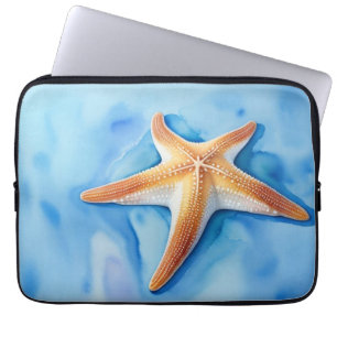 Capa Para Notebook Desenho em aquarela de Estrela-do-Mar