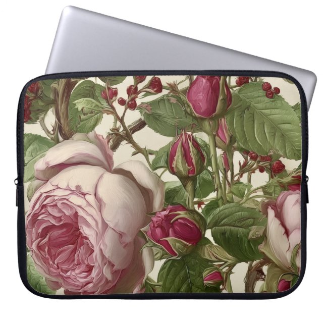 Capa Para Notebook Desenho Floral Botânico Lindo (Frente)