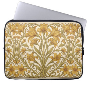 Capa Para Notebook Desenho Floral Vintage William Morris Golden Lily